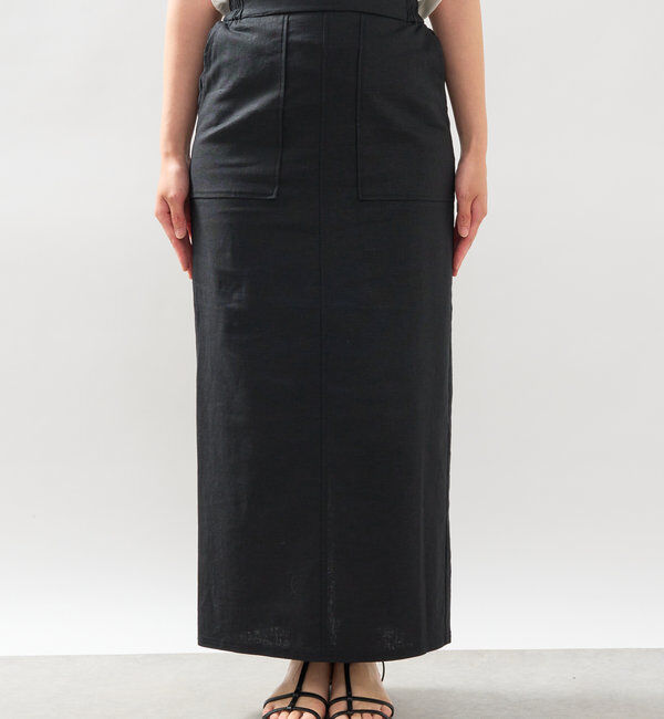  「《女性らしく着こなせる》ストレッチリネンタイトスカート」|スカート|