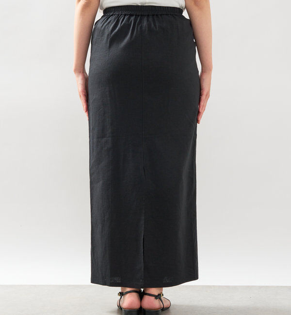  「《女性らしく着こなせる》ストレッチリネンタイトスカート」|スカート|