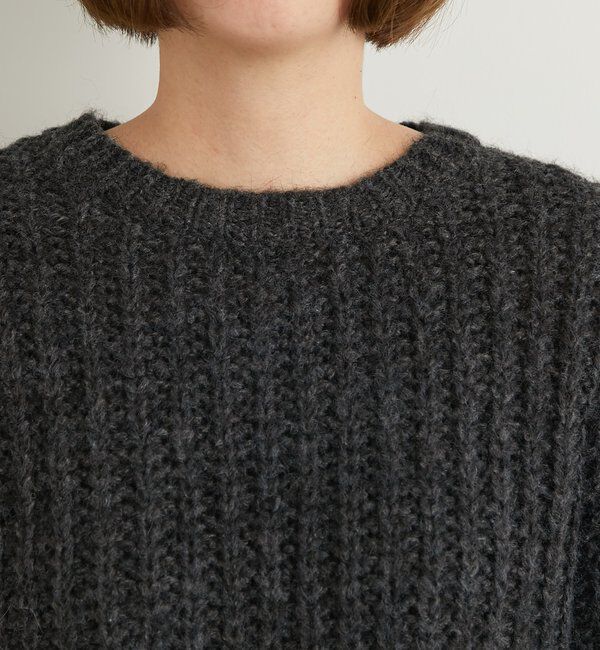  「《ふわふわな着心地》ボールドへアリーヤーンニット」|ニット・セーター|