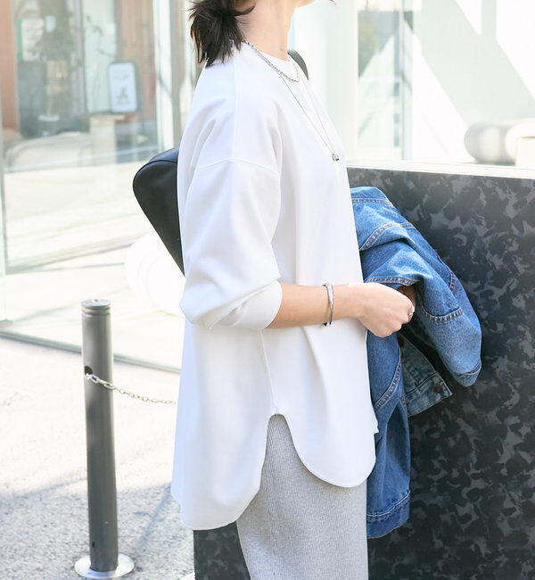  「【ウォッシャブル/しわになりにくい】カットジョーゼットプルオーバー」|Tシャツ・カットソー|