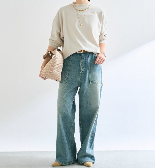  「【ウォッシャブル/しわになりにくい】カットジョーゼットプルオーバー」|Tシャツ・カットソー|