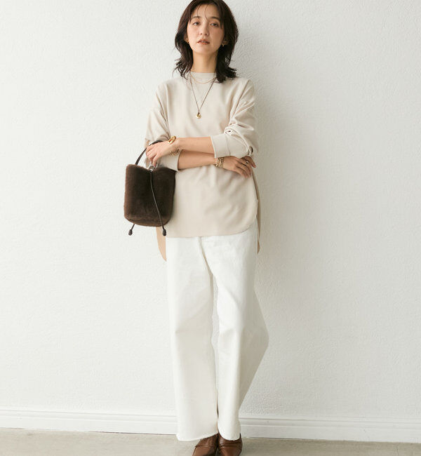  「【ウォッシャブル/しわになりにくい】カットジョーゼットプルオーバー」|Tシャツ・カットソー|