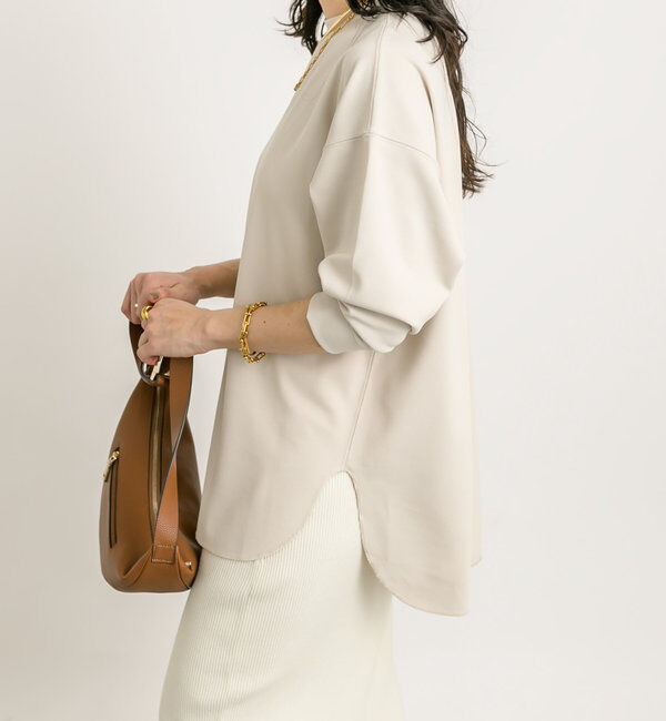  「【ウォッシャブル/しわになりにくい】カットジョーゼットプルオーバー」|Tシャツ・カットソー|