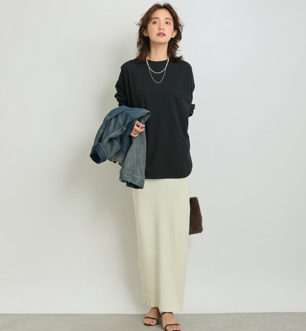  「【ウォッシャブル/しわになりにくい】カットジョーゼットプルオーバー」|Tシャツ・カットソー|