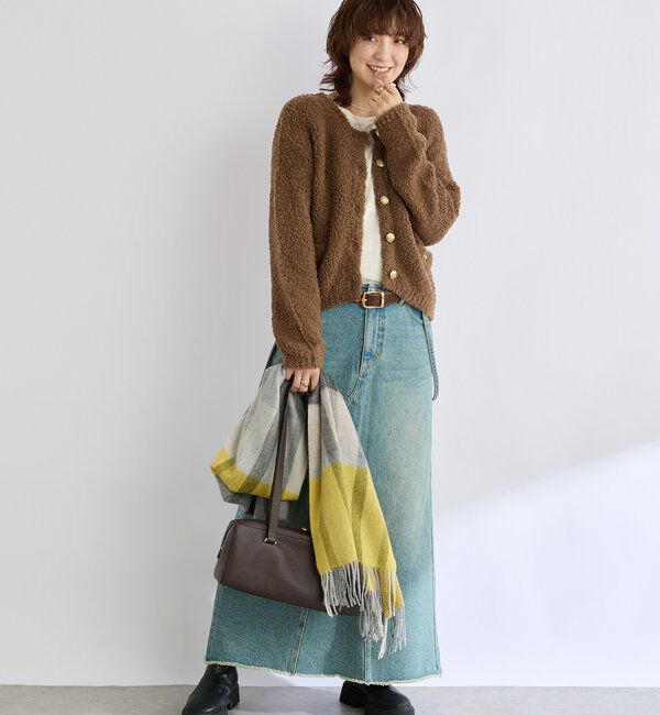  「【MONN.:.(モン)】LOOSE DENIM SKIRT」|スカート|