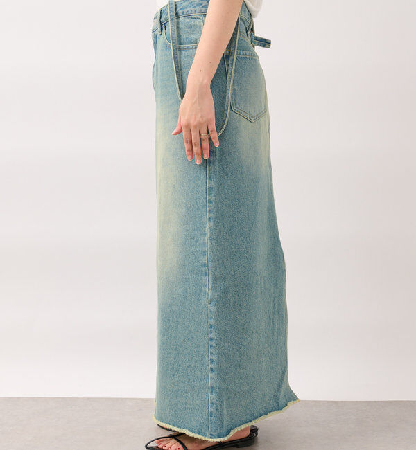  「【MONN.:.(モン)】LOOSE DENIM SKIRT」|スカート|