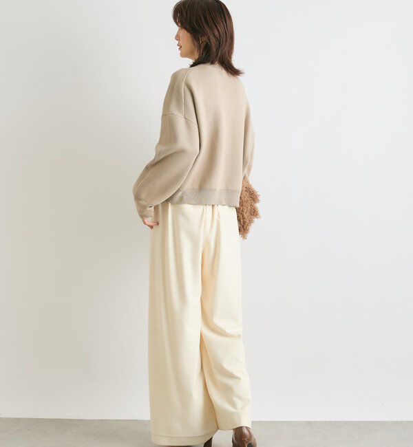  「【キャッチーなロゴがポイント】パイル刺繍ニット」|ニット・セーター|