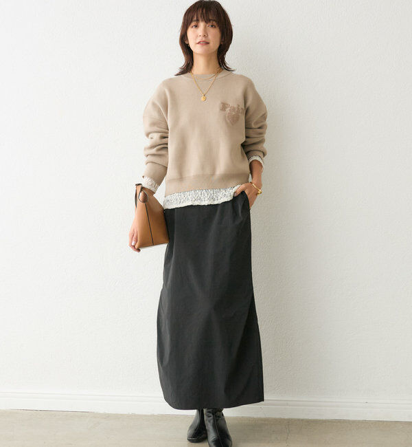  「【キャッチーなロゴがポイント】パイル刺繍ニット」|ニット・セーター|