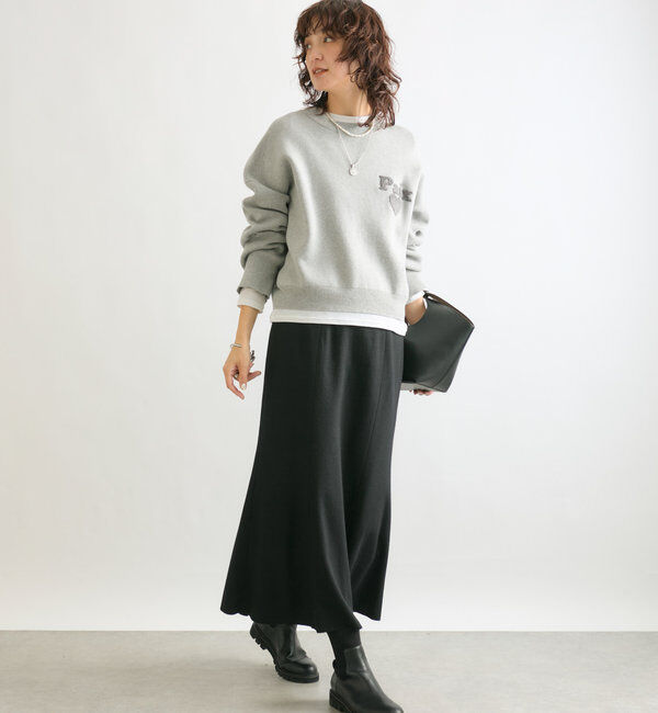  「【キャッチーなロゴがポイント】パイル刺繍ニット」|ニット・セーター|