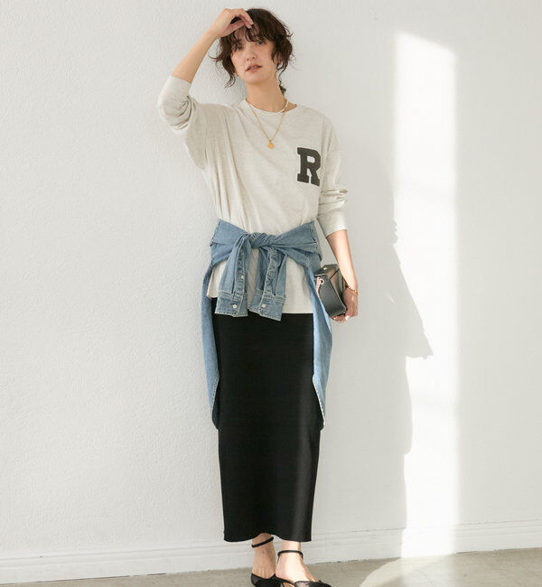  「【キャッチーなロゴが◎】パイルワッペンロンTee」|Tシャツ・カットソー|