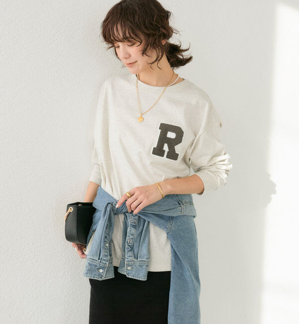  「【キャッチーなロゴが◎】パイルワッペンロンTee」|Tシャツ・カットソー|