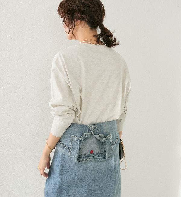  「【キャッチーなロゴが◎】パイルワッペンロンTee」|Tシャツ・カットソー|