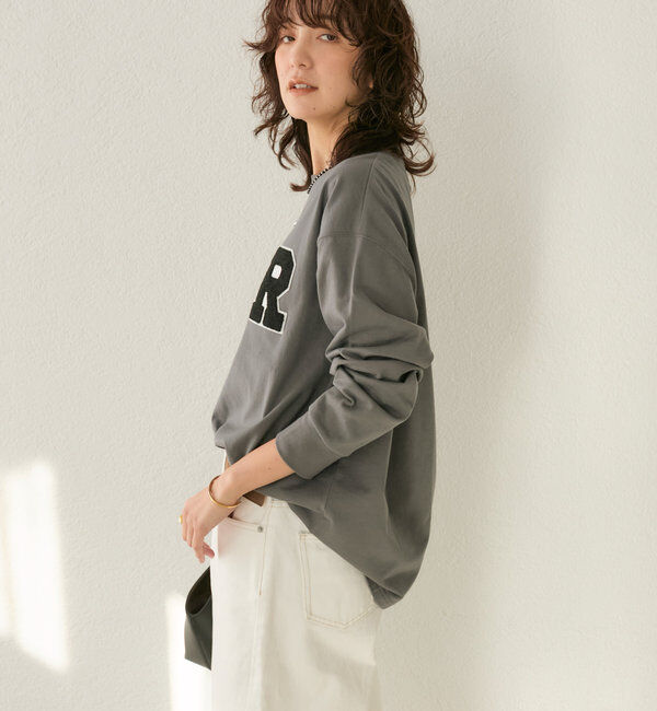  「【キャッチーなロゴが◎】パイルワッペンロンTee」|Tシャツ・カットソー|