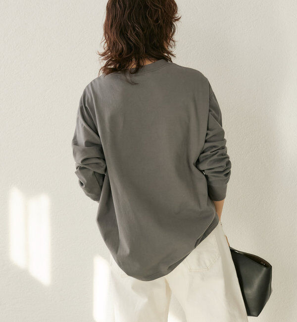  「【キャッチーなロゴが◎】パイルワッペンロンTee」|Tシャツ・カットソー|