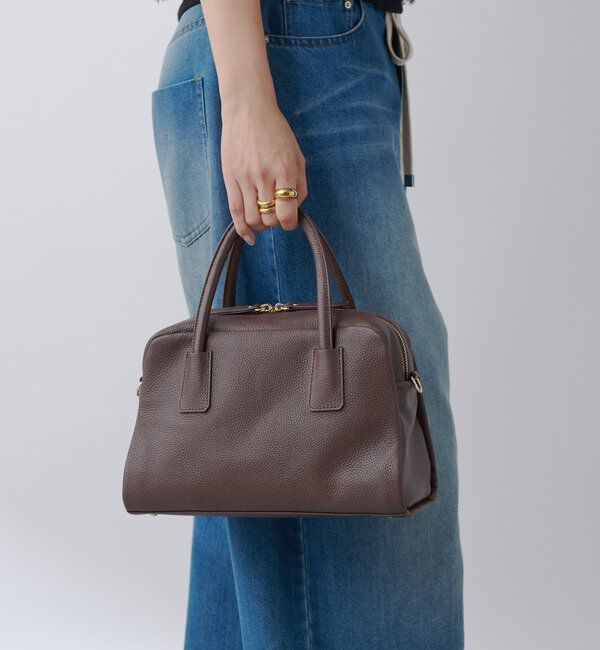  「【キレイめにもカジュアルにも】レザーボストン」|トートバッグ|