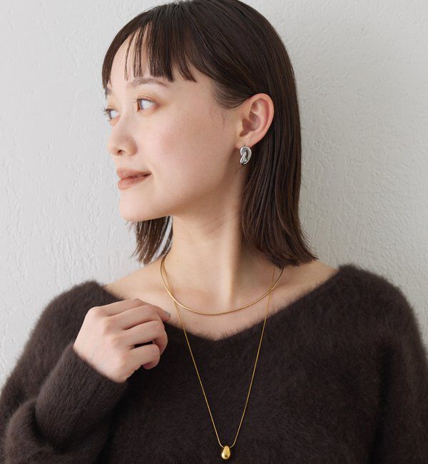  「【R.good(アールドットグッド)】エッグモチーフスライドネックレス」|リング|