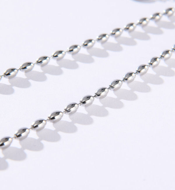  「【R.good(アールドットグッド)】オーバルボールショートネックレス」|リング|