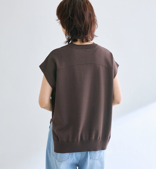  「【接触冷感】クールタッチショルダーニット」|ニット・セーター|