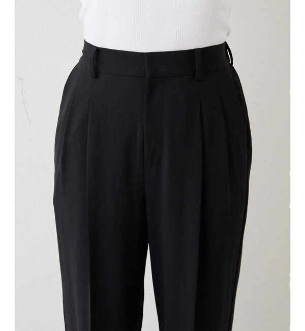  「ジャージーワイドタックパンツ」|スラックス|