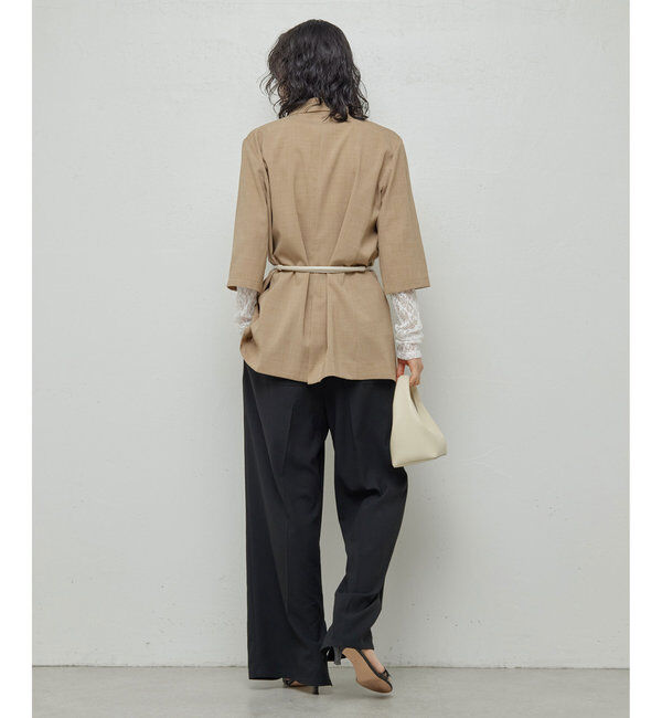  「ジャージーワイドタックパンツ」|スラックス|