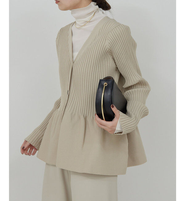  「【前後2way】ペプラム2WAYカーデ」|ニット・セーター|