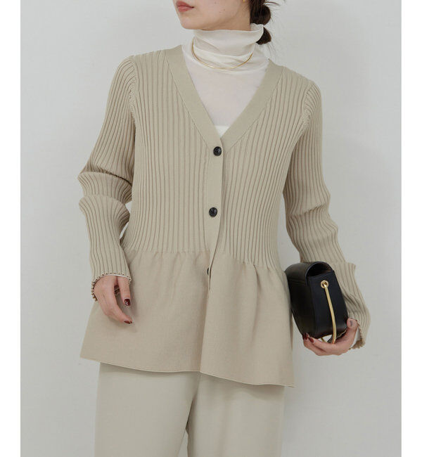  「【前後2way】ペプラム2WAYカーデ」|ニット・セーター|
