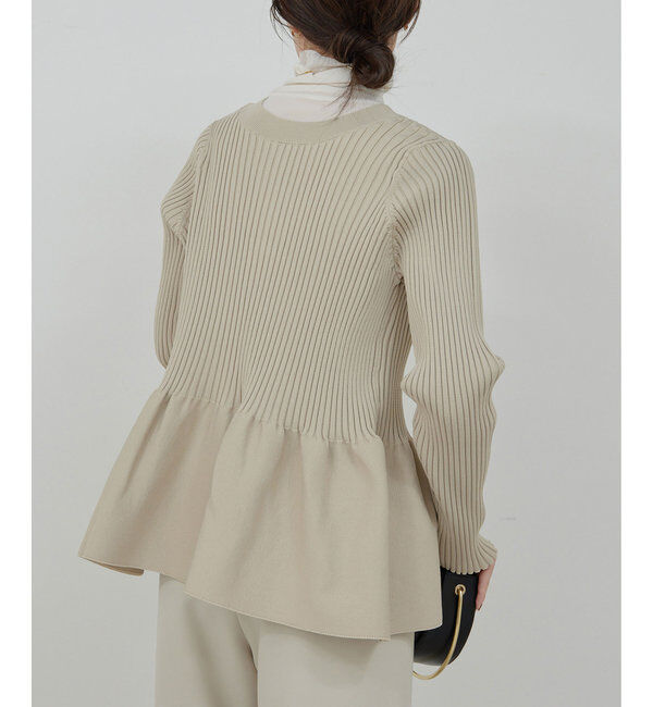  「【前後2way】ペプラム2WAYカーデ」|ニット・セーター|