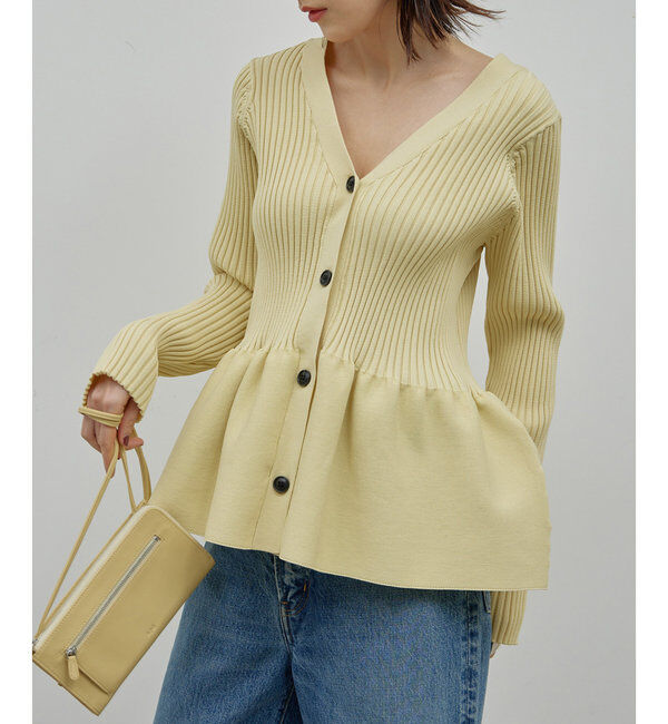  「【前後2way】ペプラム2WAYカーデ」|ニット・セーター|