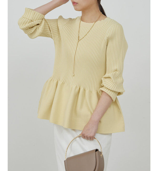  「【前後2way】ペプラム2WAYカーデ」|ニット・セーター|