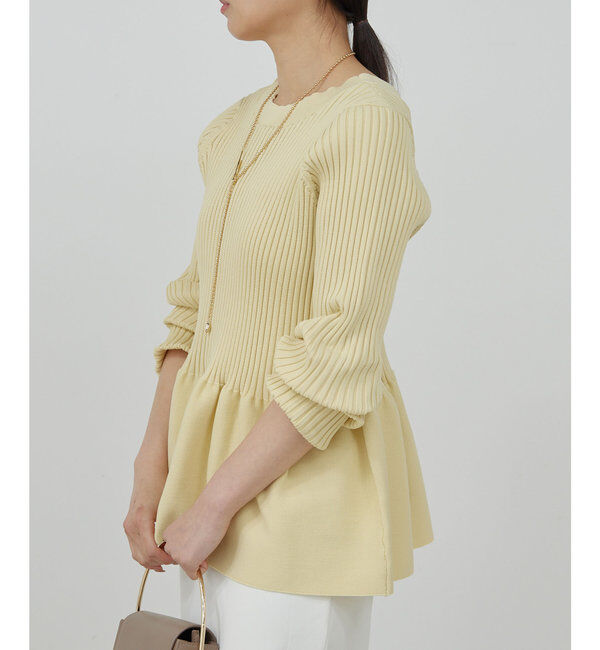  「【前後2way】ペプラム2WAYカーデ」|ニット・セーター|