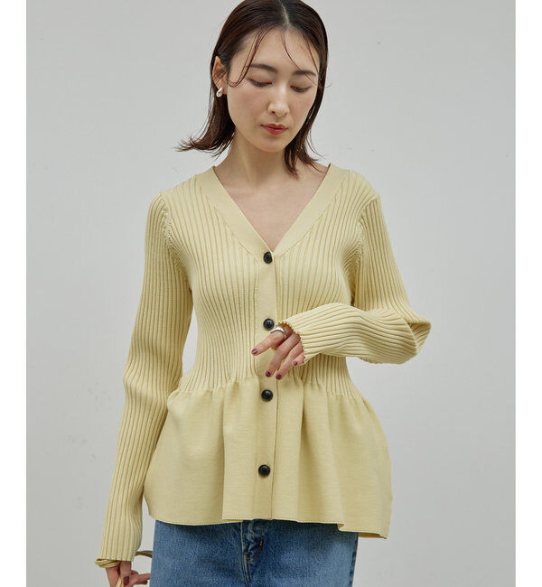  「【前後2way】ペプラム2WAYカーデ」|ニット・セーター|