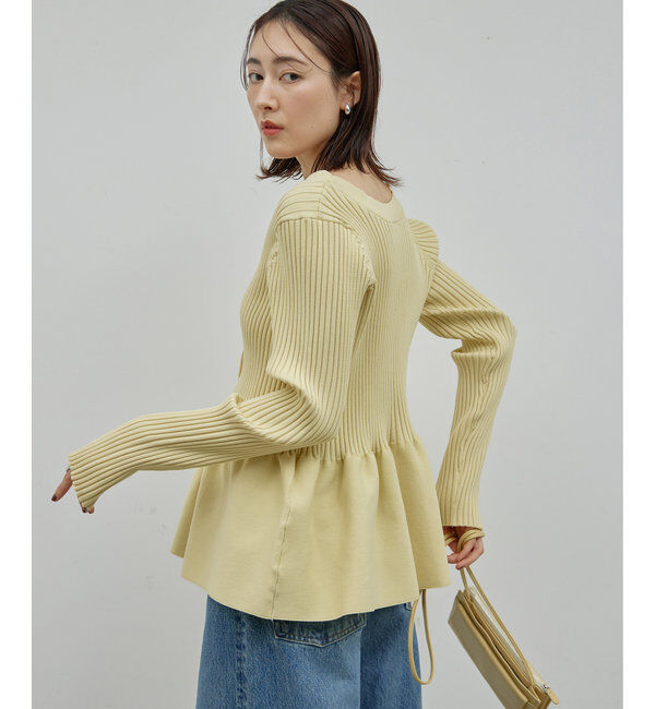  「【前後2way】ペプラム2WAYカーデ」|ニット・セーター|