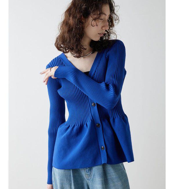  「【前後2way】ペプラム2WAYカーデ」|ニット・セーター|