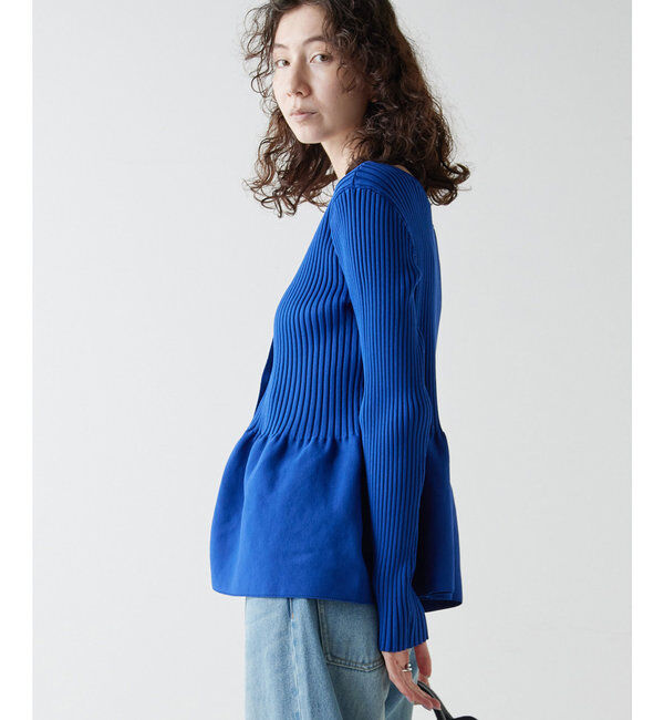  「【前後2way】ペプラム2WAYカーデ」|ニット・セーター|