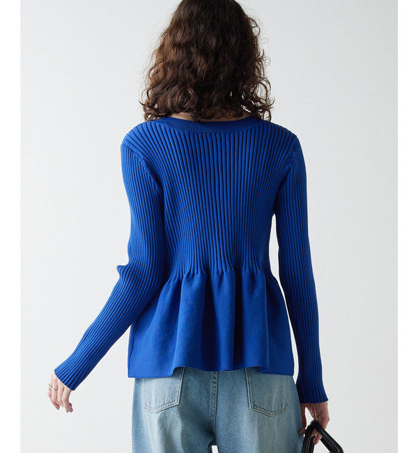  「【前後2way】ペプラム2WAYカーデ」|ニット・セーター|