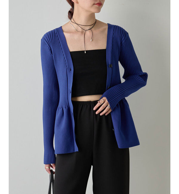  「【前後2way】ペプラム2WAYカーデ」|ニット・セーター|