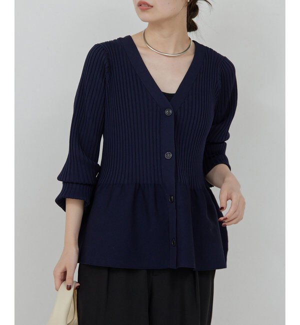  「【前後2way】ペプラム2WAYカーデ」|ニット・セーター|