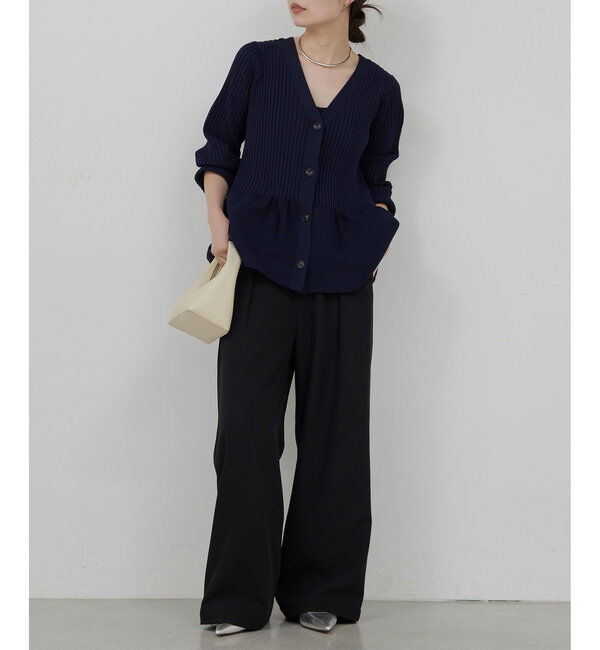  「【前後2way】ペプラム2WAYカーデ」|ニット・セーター|