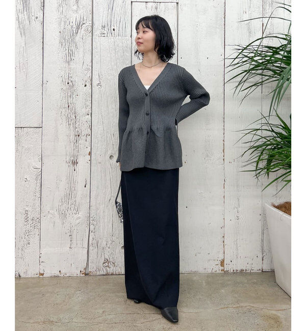  「【前後2way】ペプラム2WAYカーデ」|ニット・セーター|