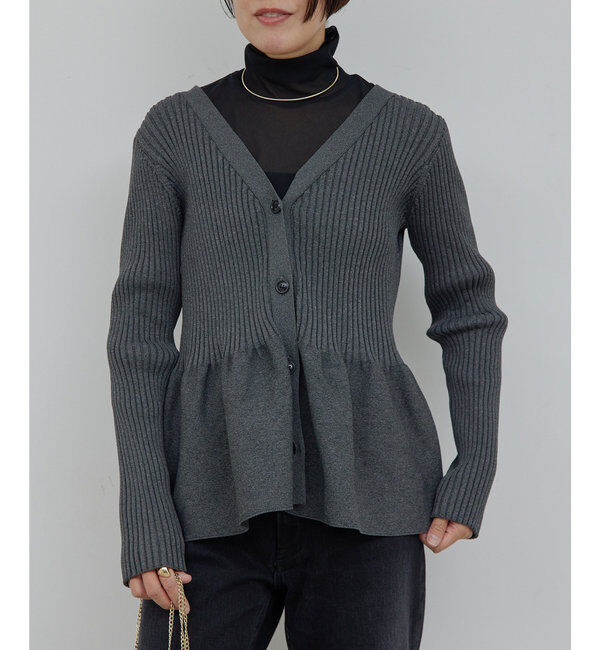  「【前後2way】ペプラム2WAYカーデ」|ニット・セーター|