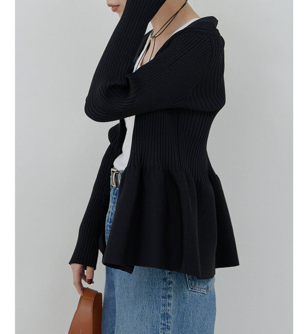  「【前後2way】ペプラム2WAYカーデ」|ニット・セーター|