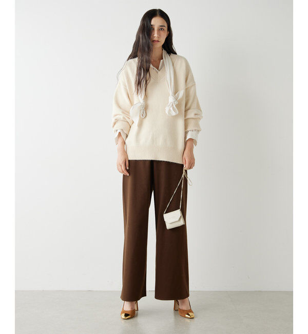  「【MANAKA企画】バックスリットVニット」|ニット・セーター|