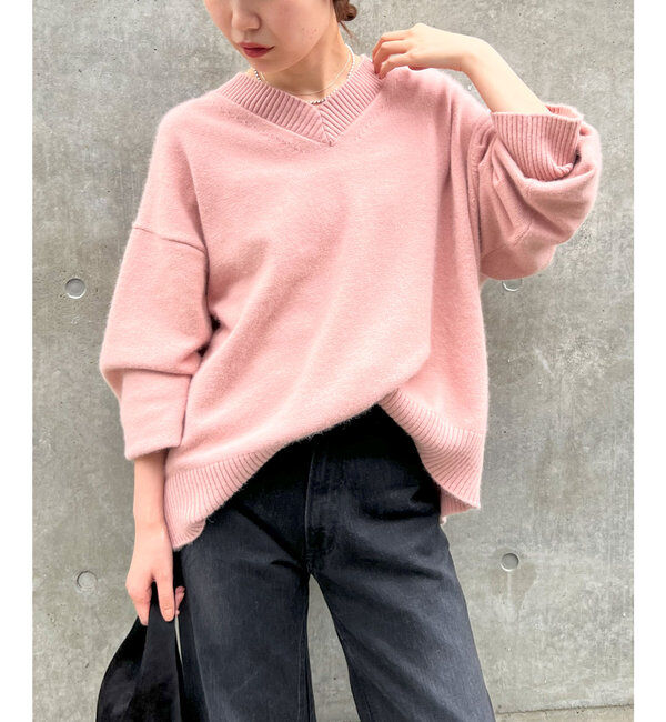  「【MANAKA企画】バックスリットVニット」|ニット・セーター|