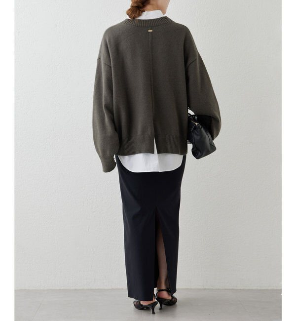  「【MANAKA企画】バックスリットVニット」|ニット・セーター|