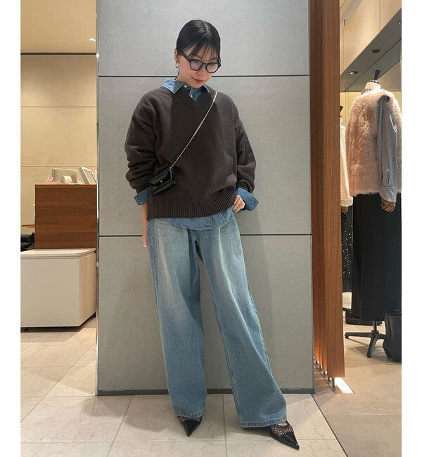  「【MANAKA企画】バックスリットVニット」|ニット・セーター|