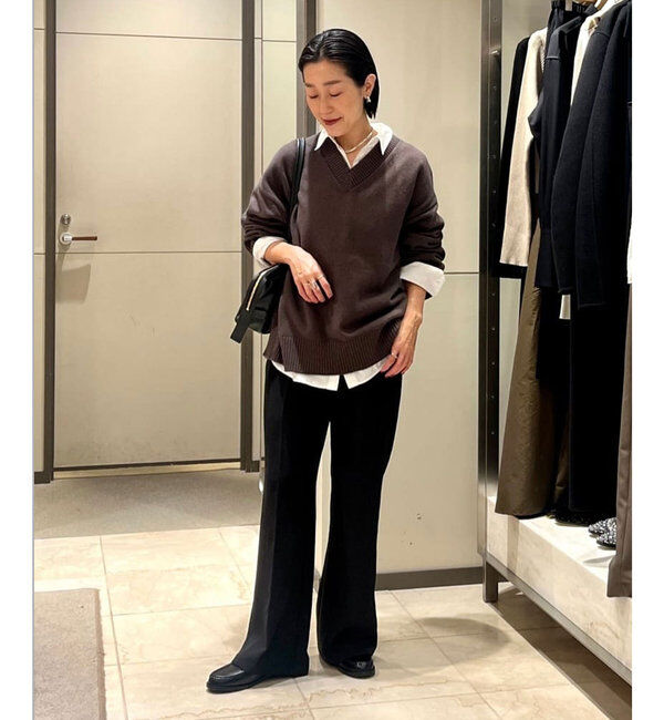  「【MANAKA企画】バックスリットVニット」|ニット・セーター|