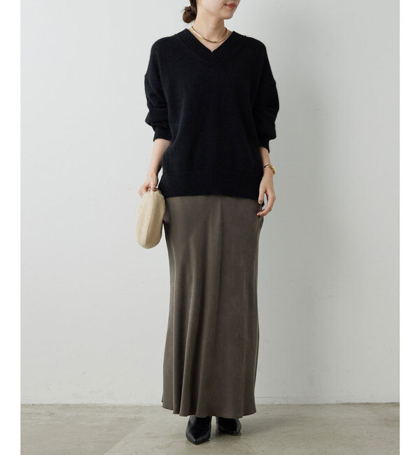  「【MANAKA企画】バックスリットVニット」|ニット・セーター|