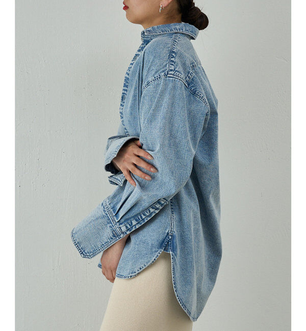  「【PEAS】ライトオンスデニムシャツ」|シャツ・ブラウス|
