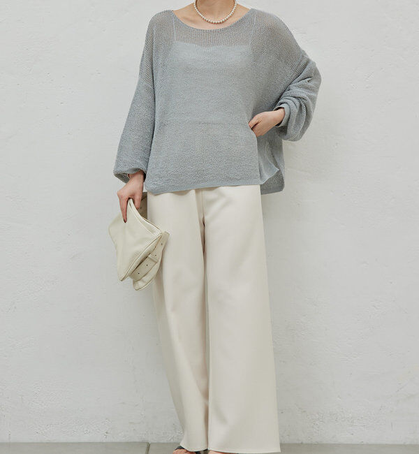  「リネンメッシュプルオーバー」|ニット・セーター|