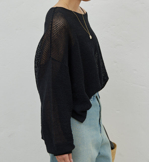  「リネンメッシュプルオーバー」|ニット・セーター|